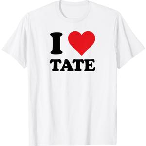 I Heart Tate First Name I Love Personalized Stuff T-Shirt S