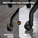 Office Chair Mat Carpet Protector: 40" x 40" Plastic Heavy Duty Computer Desk Mats with Lip for Low Flat and No Pile Carpeted Floor - Clear Rug Pad for Rolling Chairs Office Work Home Gaming Round
