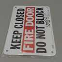 Zing Green Products 1083A Recycled Aluminum "Keep Closed Fire Door Do Not Block" Safety Sign, 10" Length, 7" Width