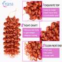 7 Packs GoGo Curl Crochet Hair 10 Inch Short ginger Curly Crochet Hair for Women Deep Wave Beach Curl Crochet Braids Synthetic Braiding Hair Extensions (10 Inch, ginger)