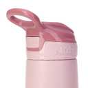Nuby Thirsty Kids No Spill Flip-It Reflex Stainless Steel Travel Cup or Water Bottle - 10 Oz - 18+ Months - Pink - Back to School Essentials