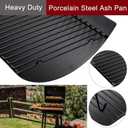 Hiorucet 20 Inches Ash Pan Drip Pan and Grill Grates for Char-Griller 5050 5650 5072 2123 Charcoal Grills, 20" Charcoal Grill Pan with 2Pcs Fire Grate Hanger for Char Griller 5050 Replacement Parts