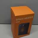 Lerat Electric Space Heater, Small Heater for Indoor Use, 1200W PTC Fast Heating Portable Heater, Overheat & Tip-Over Protection, Heating & Fan Modes for Bedroom, Office, Camping, Black