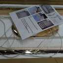Gold Modern Chandelier Led Crystal Chandelier Light Fixture Dimmable Modern Led Pendant Light for Kitchen Island Lighting Linear Chandelier with Remote 3000K-6500K