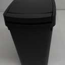 CEROELDA Slim Bathroom Trash Can, 10L/2.6 Gal Plastic Wastebasket with Press Top Lid, Pop-up Lid for Toilet, Office, Bedroom (Black, 1 Pack)
