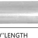 4 Inch Exhaust Pipe, Silver Galvanized Straight Exhaust Pipe Tubing Steel, Flared & Slotted End, 30 Inch Long