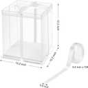 Ocmoiy 10x10x12Inch Clear Cake Box, 5 Pcs Tall Cake Boxes with Ribbon, Treat Transport Boxes for Wedding, Birthday, Party