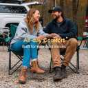 Vepose Women's Combat Ankle Boots Lace up Comfortable Short Booties Low Heel (12, Brown)