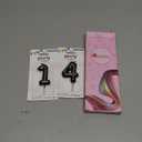 DERVENTA Number Candle Black 2.36 inch Party Celebration Anniversary Decoration Perfect Birthday Brunch Dessert Cake Topper 1 Piece (Number 14 Black)