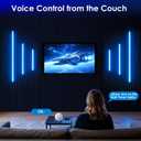 Smart RGB Slat Wall Lights 6PCS WiFi Wall Panel Lights with Alexa | Self Adhesive LED Light with APP Control, Music Sync, Timer, Memory Feature, White Light Cover for Slat Wall, Acoustic Panels, 16"+24"+40" X 2