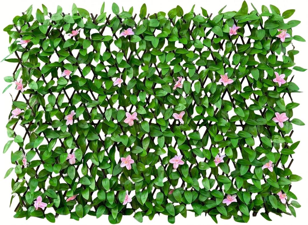 Expandable Privacy Fence, Pink Orchid, 120 x 22 in