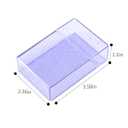 4 x Transparent Cigarette Case for King Size 85mm, Holds 20 Cigarettes,Stylish with Gold Powder Design (Blue)