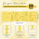 10 Pack Light Yellow Cheesecloth Table Runner 17x108 Inch Semi Sheer Boho Gauze Cheese Cloth Table Runners, for Wedding Bridal Shower Birthday Party Home Decor Garden Farmhouse
