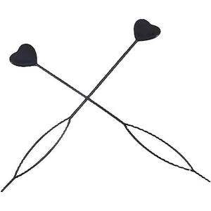 2 Pcs Black Hair Beader Tool Ponytail Styling Maker Tool Hair Pony Tail Loop Hair Braiding Tools Hair Needle for Women Hair Accessories