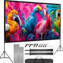 VISULAPEX JYSZJ-01 100" Portable Projector Screen with Double Stand Outdoor