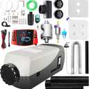 WAYSKA Diesel Air Heater 12V, 15L Tank, Diesel Heater 8KW, Muffler, Diesel Parking Heater with LCD Monitor & Remote Control for Trucks, Trailer, Boat and Motor-Home