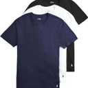 Polo Ralph Lauren Men's T-Shirt Pack, 3-Pack, Cotton Men's Clothing Crewneck Undershirt, Slim Fit Short-Sleeve Tees (Large)