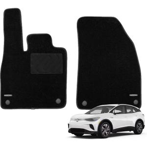 WENNEBIRD Superior Carpet Front Row Floor Mats for 2021-2025 Volkswagen ID.4, 0.6-Inch Ultra-Thick, Noise-Reducing, All-Weather Waterproof Anti-Slip  2-Pc Set