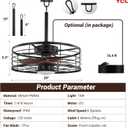 TCL 20" Waterproof Downrod Ceiling Fan with Light & Remote