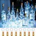 VOOKRY Wine Bottle Lights with Cork 20 LED Battery Operated Cork String Lights Mini Copper Wire Bottle Lights for Bottle DIY, Party, Gifts, Wedding, Christmas, Bar Decoration(Cool White 8 Pack)