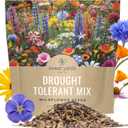 Drought Tolerant Wildflowers Mix  Extra Large Packet  Over 7,500 Open Pollinated Non-GMO Seeds  21 Different Dryland Species (1 Ounce Pouch)