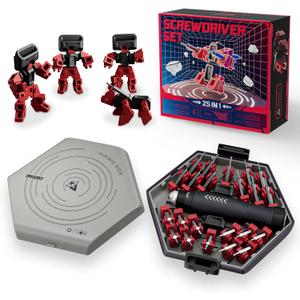 JAKEMY Precision Screwdriver Set - Playability DIY Screwdriver Repair Kit for Men, Magnetic Torx Screwdriver for Laptop, Computer, Macbook, iPhone, Watch, Eyeglasses (Red)