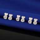6 Pairs 925 Sterling Silver Earring Backs Lifters for Droopy Ears, Adjustable Hypoallergenic for Heavy Earrings (White)