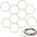 Gerrii 24 Pcs 5.8 Inch Honeycomb Decorations Unfinished Wooden Hexagon Wall Decor Hexagon Wall Stickers Decorative Wood Honeycomb Beehive Sign for Baby Shower Honeybee DIY Birthday Party Decor