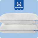 Sealy Dreamlife Queen Size Memory Foam Cooling Pillow with Surface Guard Technology, Removable Machine-Washable Cover, White (2 Pack)
