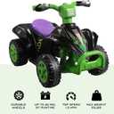 Monster Jam 6V ATV Quad for Kids - Powerful and Safe Ride-On Toy with Rechargeable Battery - Forward and Reverse Driving - Max Weight Capacity of 55 LBS - Ages 2-3 Years