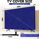Wibeelee TV Cover for Moving 50"-55" Flat Screens Dust & Anti-Scratch TV Screen Protector Cover with Bottom Strap for Moving, Painting, Renovation, Pet Scratch Prevention & Furniture ProtectionBlue