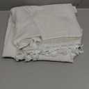 River Dream Linen Farmhouse Shower Curtain with Snap-in Liner, No Hooks Needed,with Magnets,with Tassels,Water Repellent&Machine Washable,36x74Inch