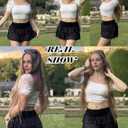 Avidlove Women's Mini Skirt High Waisted Layered Ruffle Skirts Tiered Short Skirt Lingerie Y2K (Black)