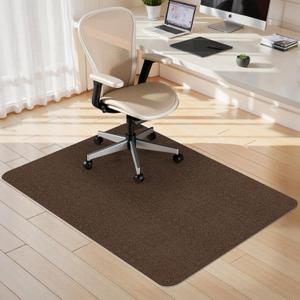 Office Chair Mat for Hardwood Floor,Slip Resistant Floor Mat for Office Computer Gaming Chair,Heavy Duty Floor Protector for Rolling Chairs,Easy to Clean,Coffee(36"x48")