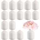 Tioncy 15 Pack White Ceramic Bud Vases Bulk Boho Small Flower Vase White Ceramic Vases for Centerpieces for Dry Flowers Pampas Grass Home Wedding Table Decor (3.9"*2.76",Stylish)