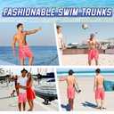 NIMeng Mens Swim Trunks Swim Shorts Swimwear Quick Dry 7’’ Swimming Trunks with Mesh Lining Pink