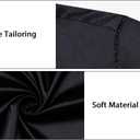 DiBanGu Mens Satin Dress Shirts Casual Long Sleeve Button Down Shirt Regular Fit Wrinkle Free Shiny Shirts for Men Party Prom (Small, Black)