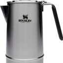 STANLEY Coffee Percolator 1.1QT, Stainless Steel Wide Mouth Coffee Press, Large Capacity, Ergonomic Handle, Dishwasher Safe