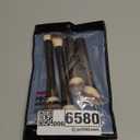 MAANGE 4 PCS Foundation Makeup Brush Set Double-ended Kabuki Contour Brush for Liquid Powder Concealer Cream Cosmetics Blending Blush Face Makeup Tools Kit (Coffee)