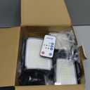 Solar Security Light Outdoor Super Bright LED w/Remote Control, Radar Motion Sensor Flood Light, 3 Heads 270 Wide Angle, IP65 Waterproof, 3 Modes (2 Packs)