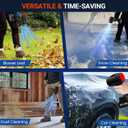 Small Handheld Cordless Leaf Blower with 24.0Ah Batteries & Charger Portable Electric Rechargeable Blower, 500,000 RPM Turbo Jet High Power, Lightweight for Yard, Patio & Garage Cleaning