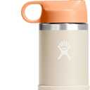 Hydro Flask Kids Water Bottle for School - Stainless Steel and Insulated with Straw Cap - 12 Oz Coconut