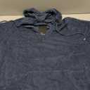 Pinup Fashion Terry Cloth Swimsuit Cover Up Women Hooded Cotton Cover with Pocket (Large, Navy Blue)