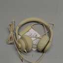 USB Headset with Microphone for PC, On-Ear Computer Laptop Headphones with Noise Cancelling Mic in-line Control for Home Office Online Class Zoom (USB+3.5mm, Apricot)