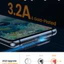 MRGLAS 3.2A USB C Charger Cable,[4-Pack,10+6.6+3.3+1.6FT] USB A to USB C Right Angle Gold-Plated Type C Charger Fast Charging Durable Braided Cord for iPhone 17 16 15 Samsung S10 Note 10 S21 LG-Red