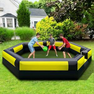 15FT Inflatable Gaga Ball Pit with Built-in Blower, Portable Gaga Ball Pit for Indoor & Outdoor Gaga Ball Activities, Sport Games for Backyard, Park