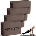 RoundFunny Yoga Blocks Non Slip Pilates Foam Brick