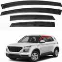 Tape-On Window Visors 4-Piece Compatible with 2020-2025 Hyundai Venue Sun Rain Guards Shield Shade Smoke