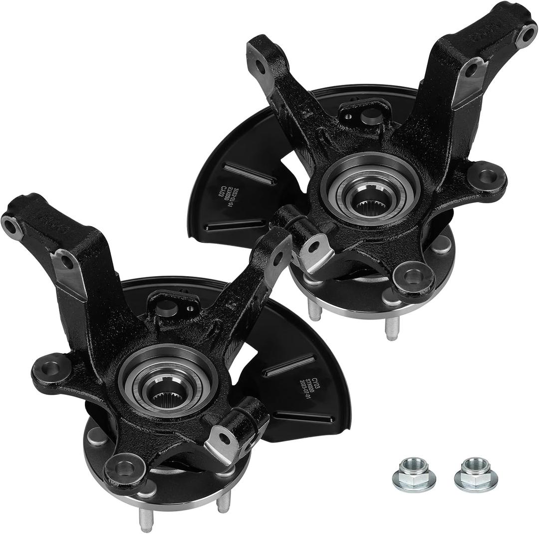 2PCS Front Steering Knuckle Wheel Bearing Hub Assembly for Ford Escape 2005-2012, for Mercury Mariner 2005-2011, for Mazda Tribute 2005-2011, 698-404 698-405, Front Left Drive & Right Passenger Side