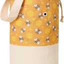 TOGETRUE Yarn Bag, Knitting Crochet Bag, Portable Yarn Storage Bags Organizer for Crocheting Project, Store Skein Ball, Short Knitting Needle (Medium, Bees)